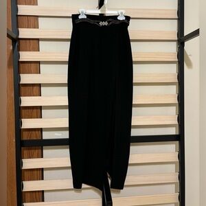 Elegant Black Pencil Skirt with Front/side Slit Sum Yee Fashion Collection